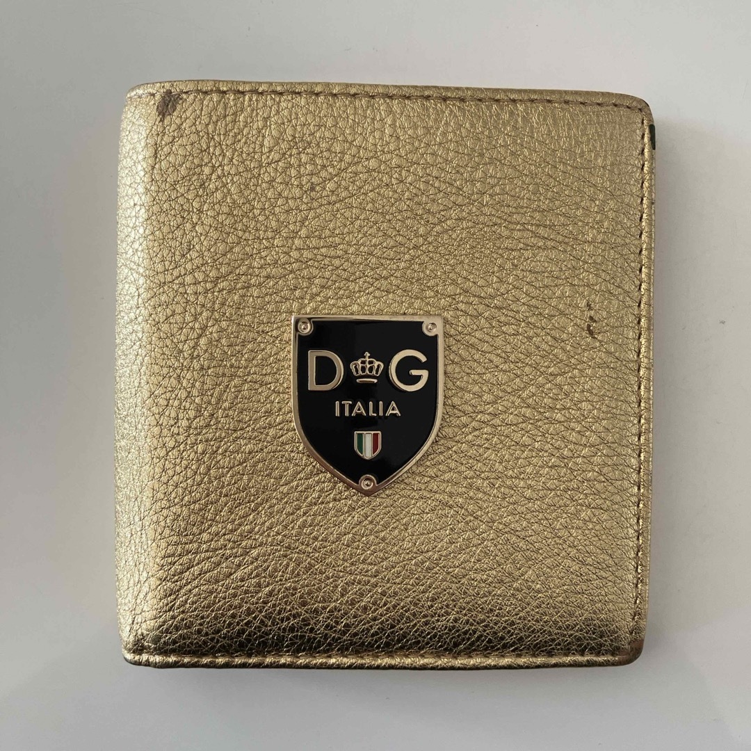 DOLCE&GABBANA - D&G 二つ折り財布 ゴールド ドルチェ DOLCE&GABBANA - D&G 二つ折り財布 ゴールド ドルチェ