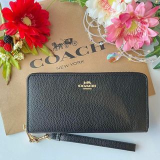 COACH コーチ ︎✿シグネチャー  ブラック ストラップ付き