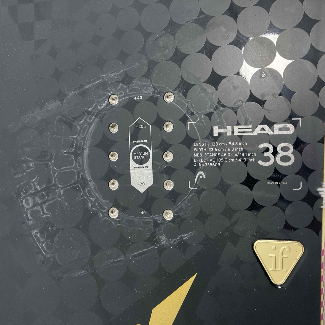 HEAD(ヘッド)の【可愛い配色】HEAD PEARL 138 ビンディング SABER SMサイズ スポーツ/アウトドアのスノーボード(ボード)の商品写真