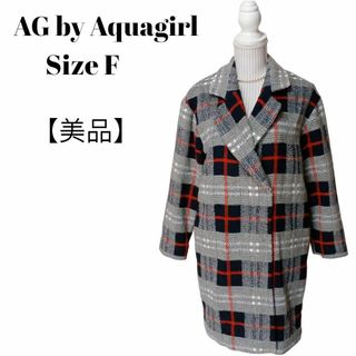 AG by aquagirl - 【美品✴️】AG by aquagirl　チェスターコート　格子柄レトロ　個性的