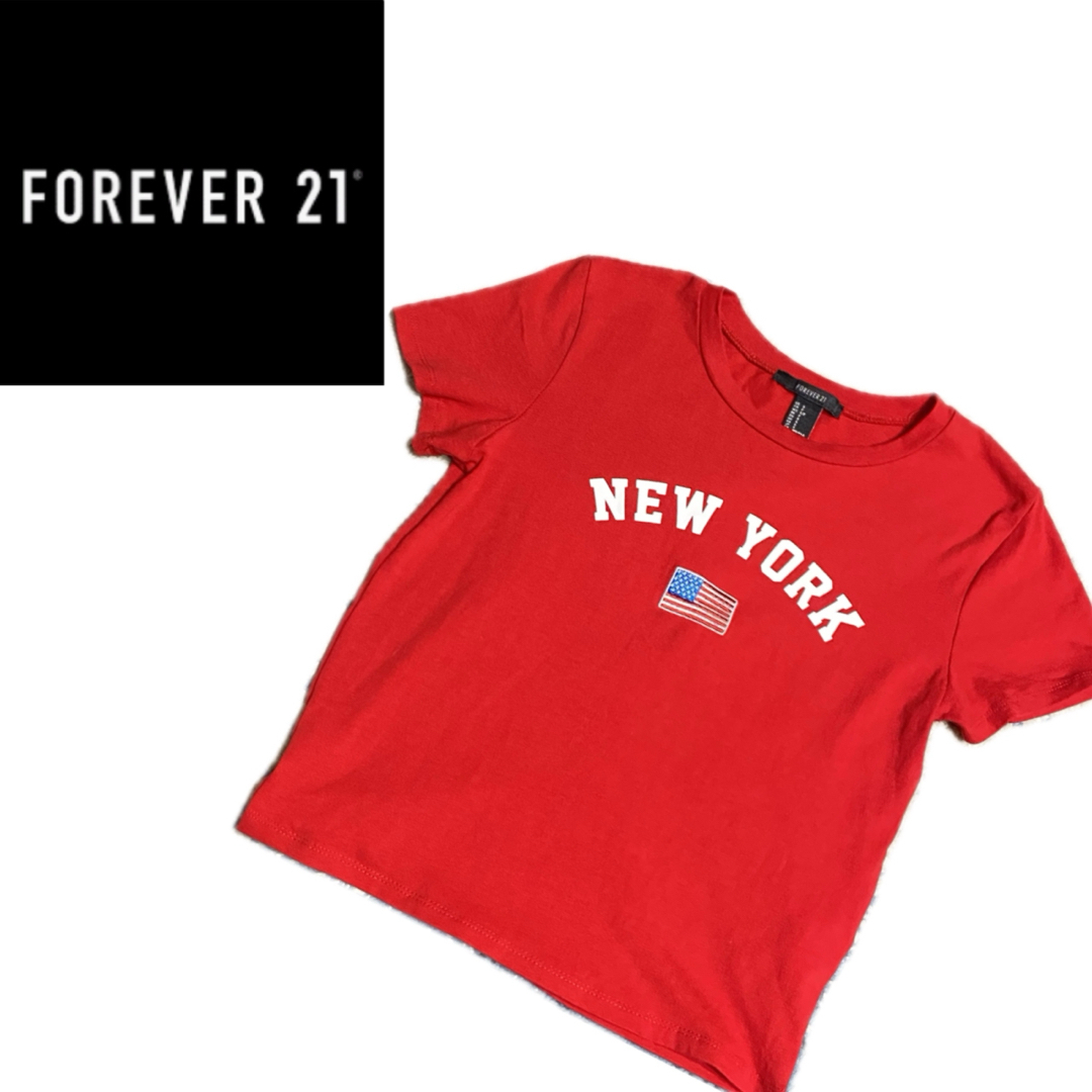 FOREVER 21(フォーエバートゥエンティーワン)のForever21 フォーエバー 海外 古着 半袖 ワインレッド レッド 赤 S メンズのトップス(Tシャツ/カットソー(半袖/袖なし))の商品写真