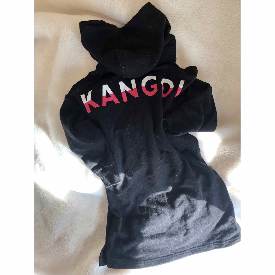 KANGOL(カンゴール)のKANGOL キッズ　スウェットパーカーワンピース　size 110 ワンピ キッズ/ベビー/マタニティのキッズ服女の子用(90cm~)(ワンピース)の商品写真