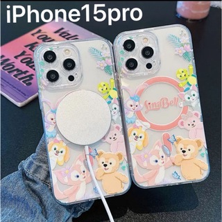 iPhone15pro ディズニー  リーナベル　ワイヤレス充電　スマホケース(iPhoneケース)