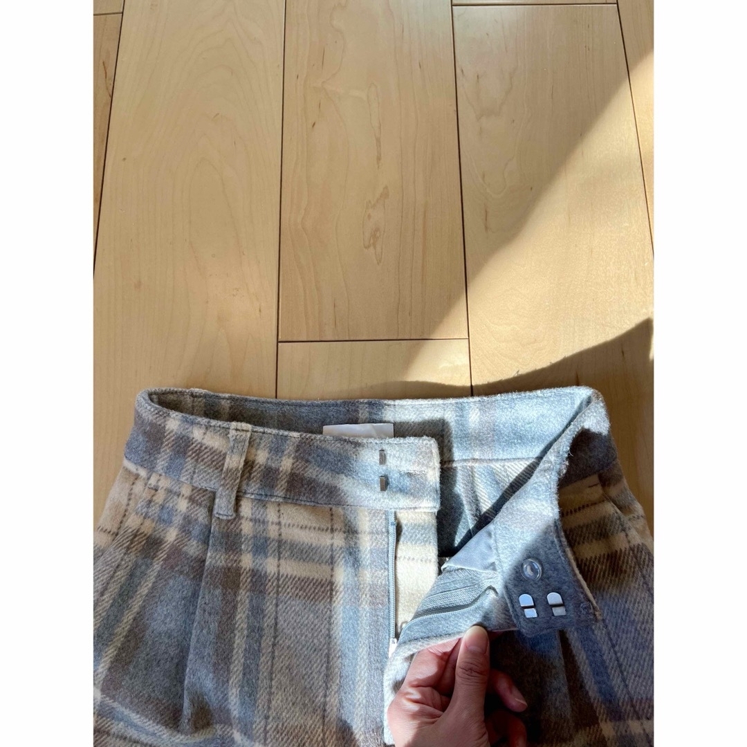 1/15日迄☆vintage h&m check wool pants レディースのパンツ(カジュアルパンツ)の商品写真