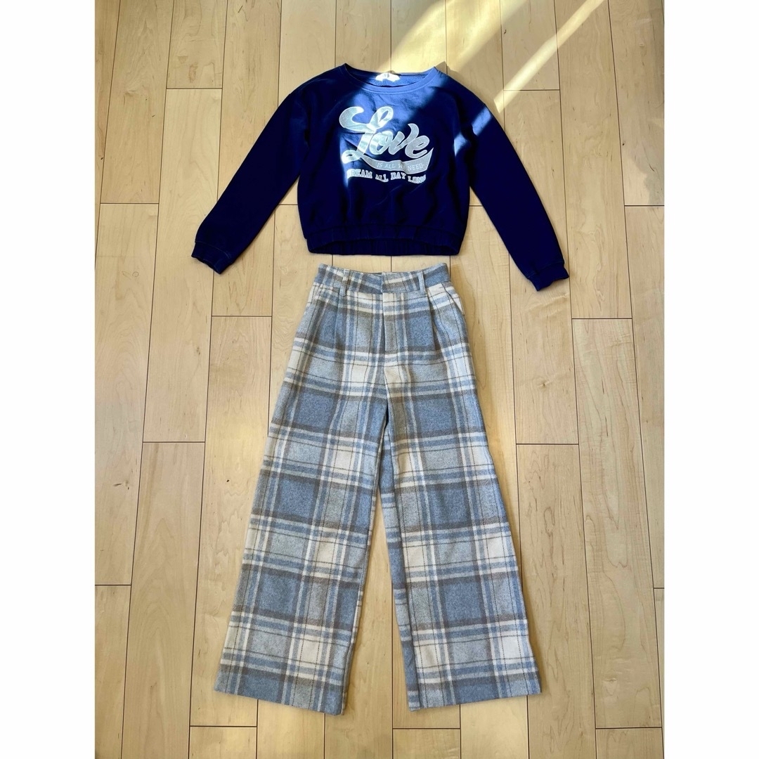 1/15日迄☆vintage h&m check wool pants レディースのパンツ(カジュアルパンツ)の商品写真