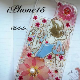 ❤️白雪姫押し花ケース＊iPhone15対応(スマホケース)