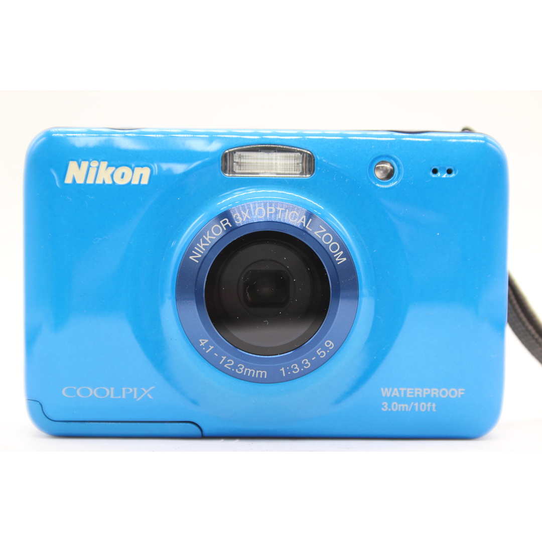 【美品 返品保証】 【便利な単三電池で使用可】ニコン Nikon Coolpix S30 ブルー Nikkor 3x 元箱付き コンパクトデジタルカメラ  s5591 スマホ/家電/カメラのカメラ(コンパクトデジタルカメラ)の商品写真