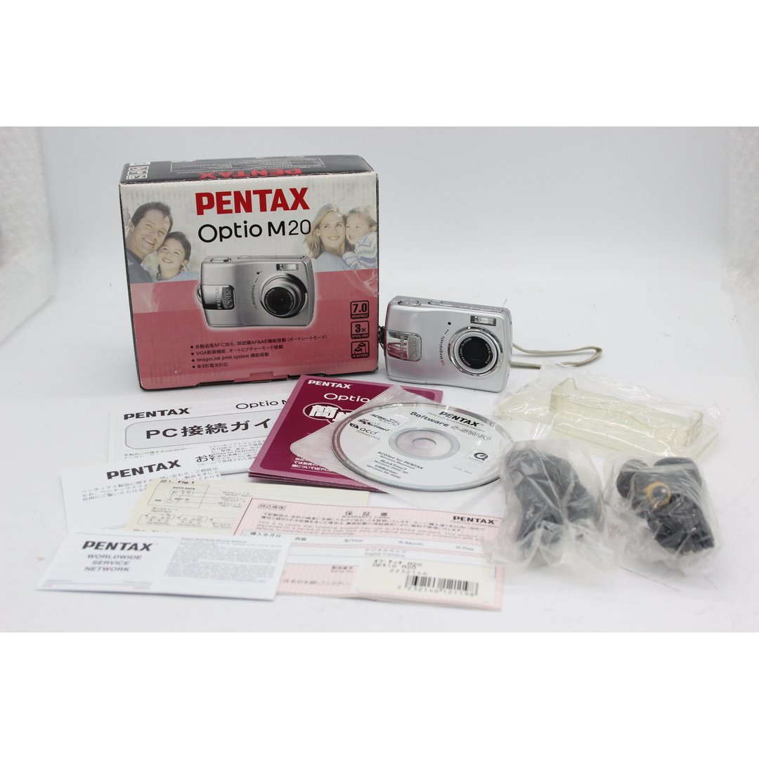 【返品保証】 【便利な単三電池で使用可】ペンタックス Pentax Optio M20 3x 元箱付き コンパクトデジタルカメラ  s5594当店での3つサービス