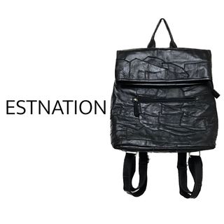 エストネーション(ESTNATION)のESTNATION【美品】パッチワーク調 フェイクレザー リュック(リュック/バックパック)