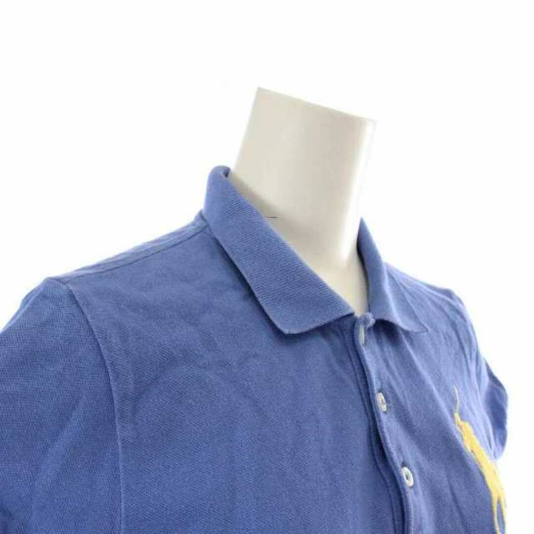 Ralph Lauren(ラルフローレン)のラルフローレン ポロシャツ 半袖 ビックポニー 刺繍 M 青 レディースのトップス(ポロシャツ)の商品写真