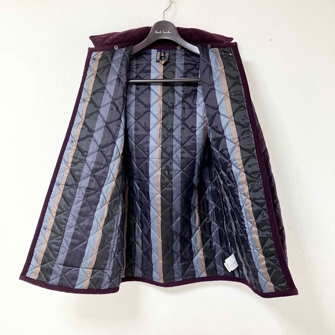 LAVENHAM(ラベンハム)のpaul smith & Lavenham キルティング コート 紫 S メンズのジャケット/アウター(ステンカラーコート)の商品写真