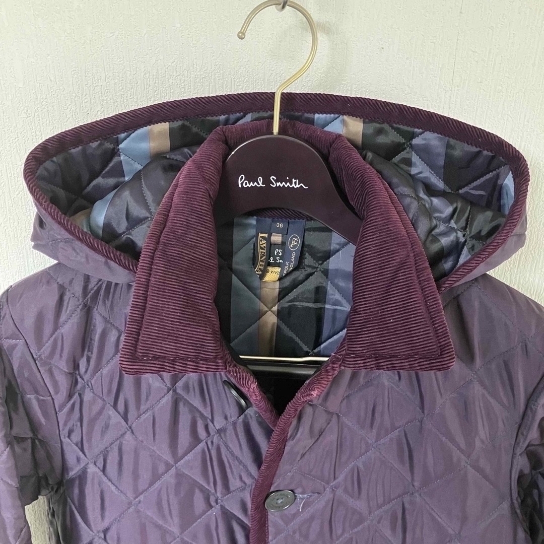 LAVENHAM(ラベンハム)のpaul smith & Lavenham キルティング コート 紫 S メンズのジャケット/アウター(ステンカラーコート)の商品写真