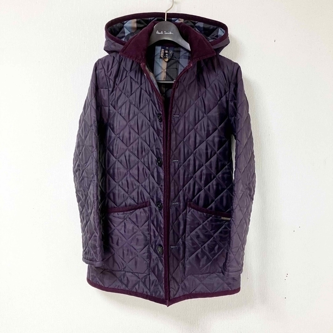 LAVENHAM(ラベンハム)のpaul smith & Lavenham キルティング コート 紫 S メンズのジャケット/アウター(ステンカラーコート)の商品写真