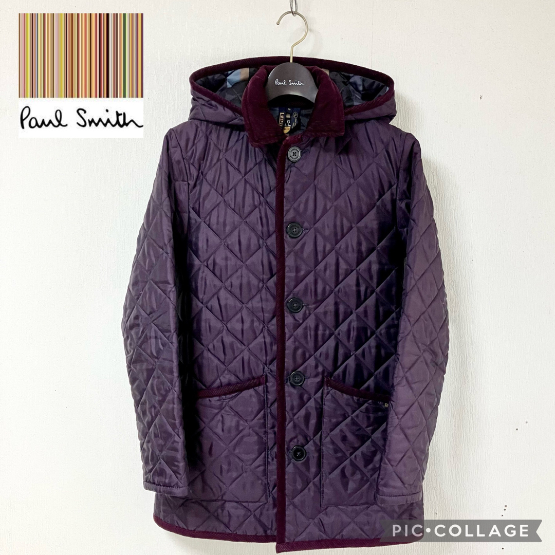 LAVENHAM(ラベンハム)のpaul smith & Lavenham キルティング コート 紫 S メンズのジャケット/アウター(ステンカラーコート)の商品写真