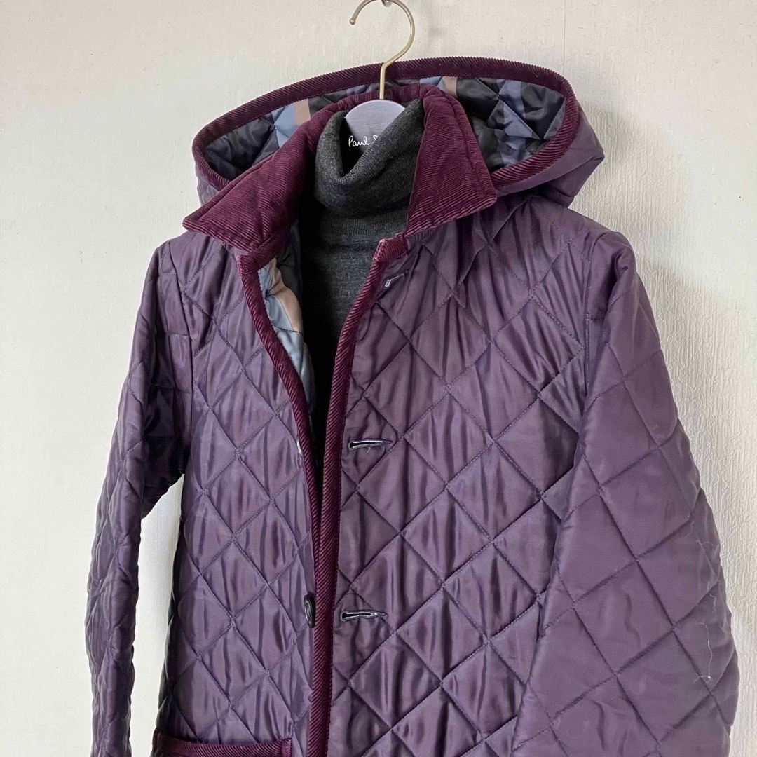 LAVENHAM(ラベンハム)のpaul smith & Lavenham キルティング コート 紫 S メンズのジャケット/アウター(ステンカラーコート)の商品写真