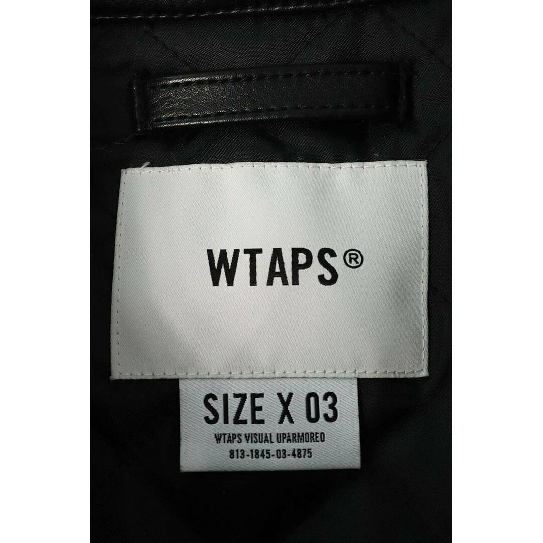 W)taps(ダブルタップス)のダブルタップス  EX45_COLLECTION シンセティックレザージャケット メンズ 3 メンズのジャケット/アウター(レザージャケット)の商品写真