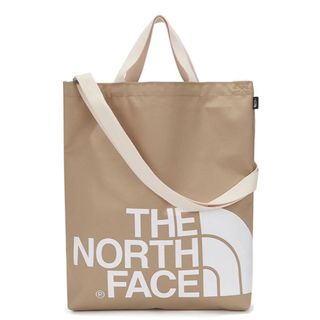 ザノースフェイス(THE NORTH FACE)の韓国ノースフェイス2wayショルダーバッグビッグロゴトートバッグA4ベージュ(ショルダーバッグ)