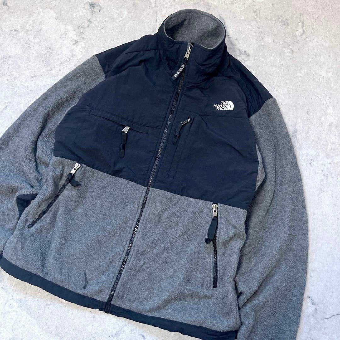 THE NORTH FACE(ザノースフェイス)の【希少USA製】ノースフェイス デナリジャケット フリースブルゾン グレー黒 メンズのジャケット/アウター(ブルゾン)の商品写真