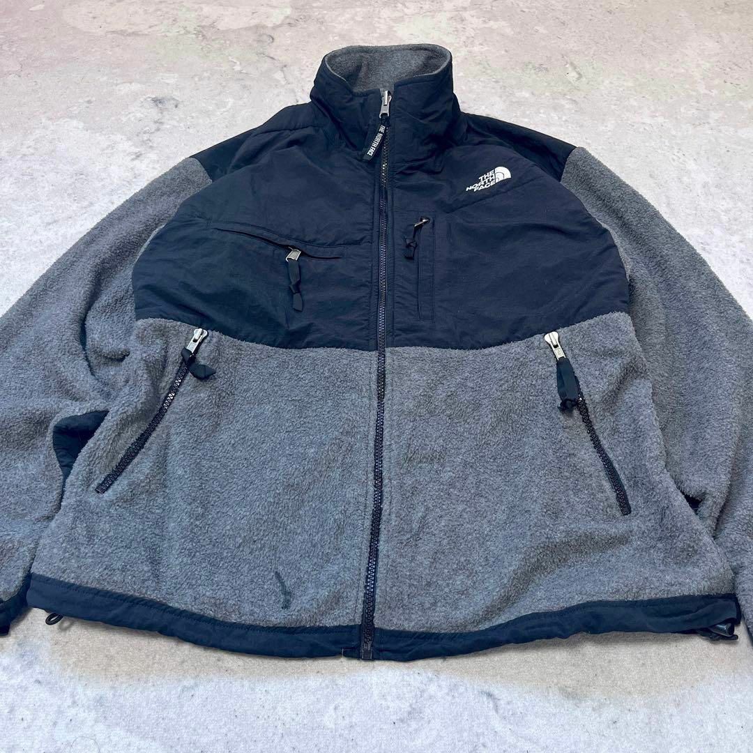 THE NORTH FACE(ザノースフェイス)の【希少USA製】ノースフェイス デナリジャケット フリースブルゾン グレー黒 メンズのジャケット/アウター(ブルゾン)の商品写真