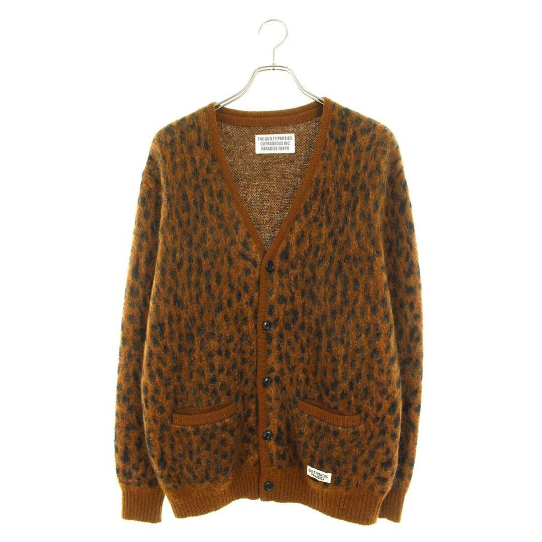 ワコマリア  LEOPARD MOHAIR CARDIGAN レオパードモヘアカーディガン メンズ Mトップス