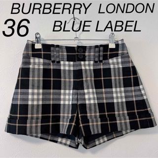 バーバリーブルーレーベル(BURBERRY BLUE LABEL)のBURBERRY LONDONBLUE LABEL ショートパンツ 36 S 黒(ショートパンツ)