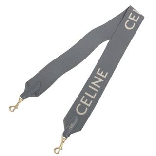 セリーヌ(celine)の　セリーヌ CELINE CELINEジャガード ロングストラップ 49S012 グレー×ホワイト ウール/カーフ レディース ショルダーストラップ(その他)