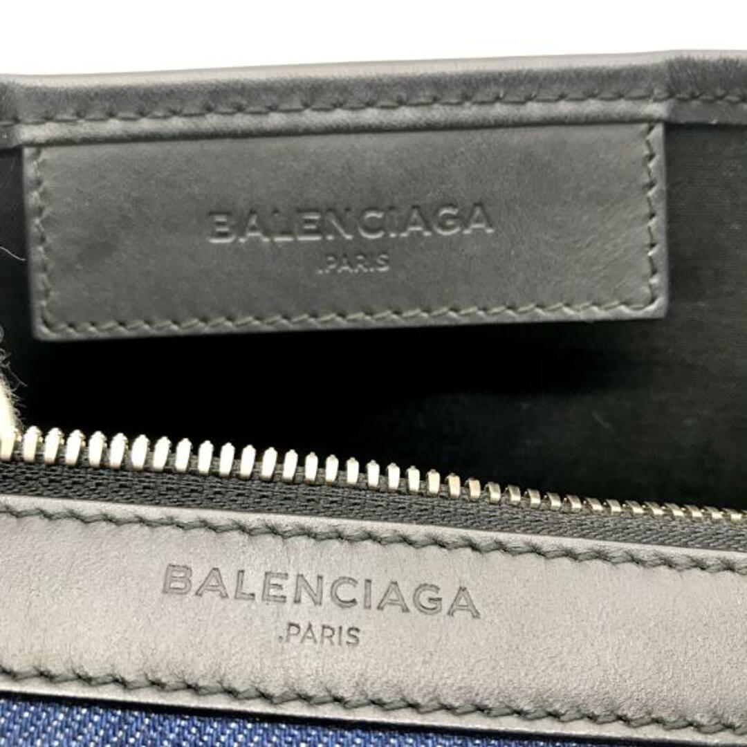 BALENCIAGA BAG(バレンシアガバッグ)のBALENCIAGA バレンシアガ ネイビーカバス デニムxレザー ハンド トート バッグ ポーチ付き 良品 A1280 レディースのバッグ(ハンドバッグ)の商品写真