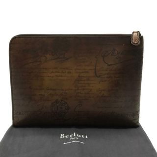 ベルルッティ(Berluti)の良品 Berluti ベルルッティ カリグラフィ クラッチ セカンド バック ブラウン レザー k950(セカンドバッグ/クラッチバッグ)