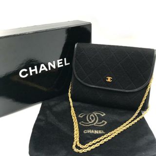 シャネル(CHANEL)の良品 CHANEL シャネル ココマーク コットンジャージ ミニマトラッセ プッシュロック チェーン ショルダー バッグ m10328(ショルダーバッグ)