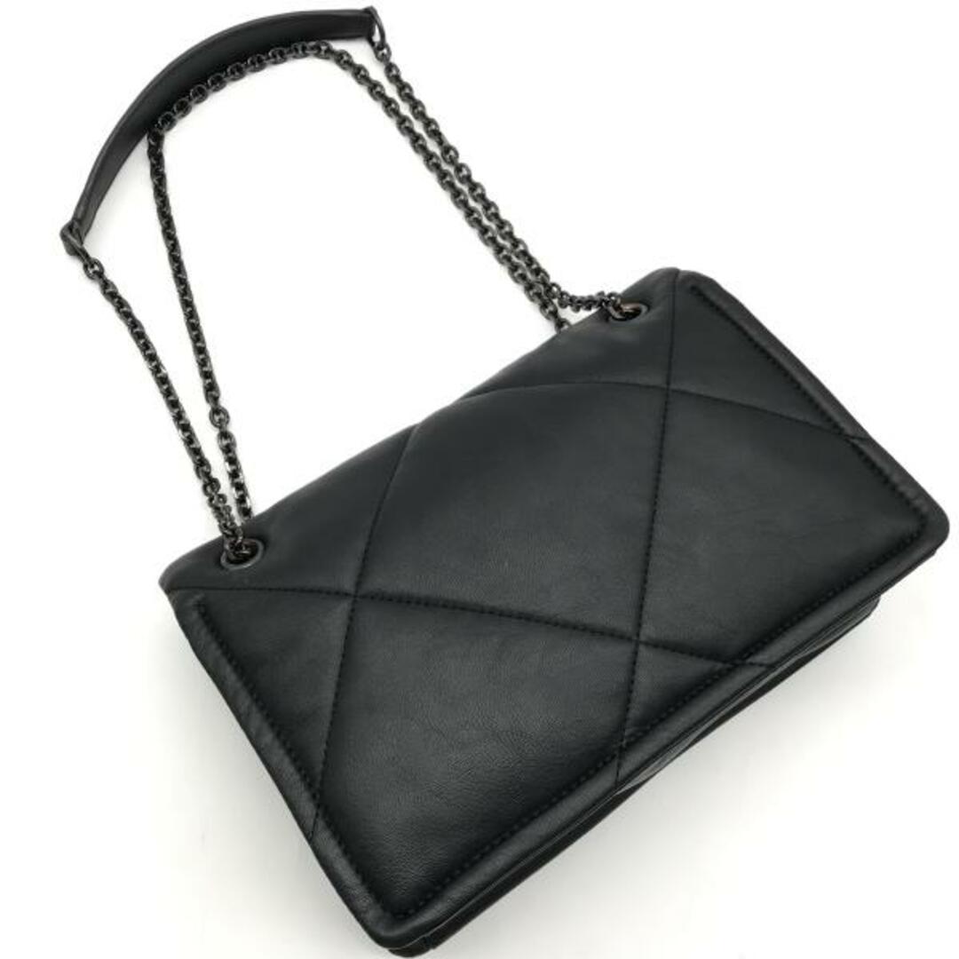 Emporio Armani(エンポリオアルマーニ)のEMPORIO ARMANI エンポリオ アルマーニ レザー チェーン ショルダー バッグ ブラック 外観美品 M10591 レディースのバッグ(ショルダーバッグ)の商品写真