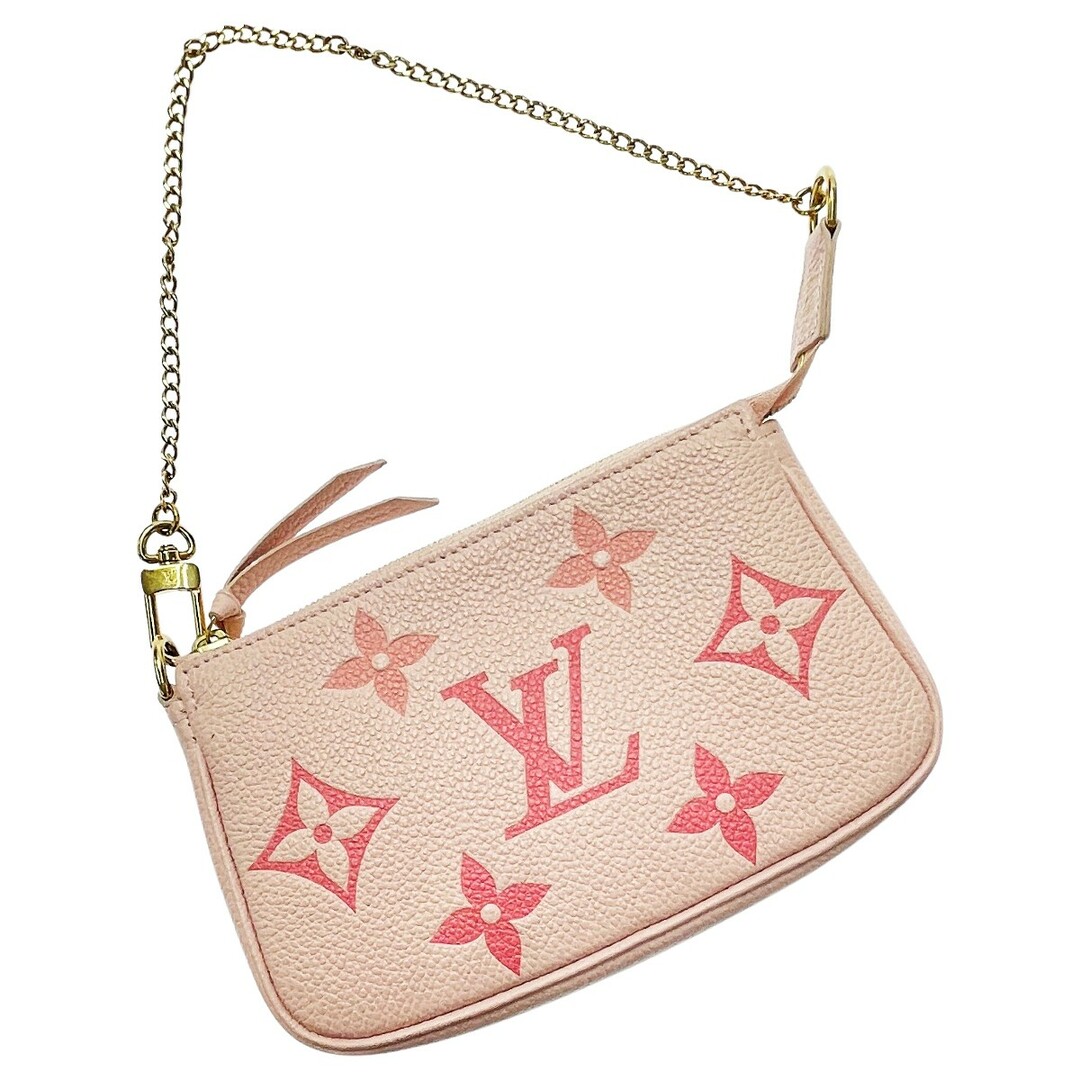 ファッション小物☆☆LOUIS VUITTON ルイヴィトン モノグラムアンプラント ミニポシェットアクセソワール M80501 ピンク レディース ゴールド金具