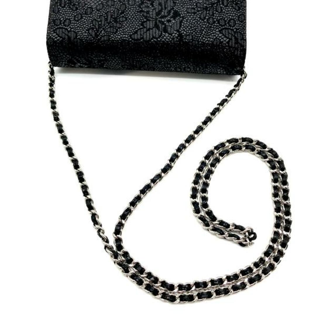 CHANEL(シャネル)のCAHNEL シャネル ココマーク フラワー チェーン ウォレット ショルダー バッグ ブラック 美品 M11943 レディースのファッション小物(財布)の商品写真