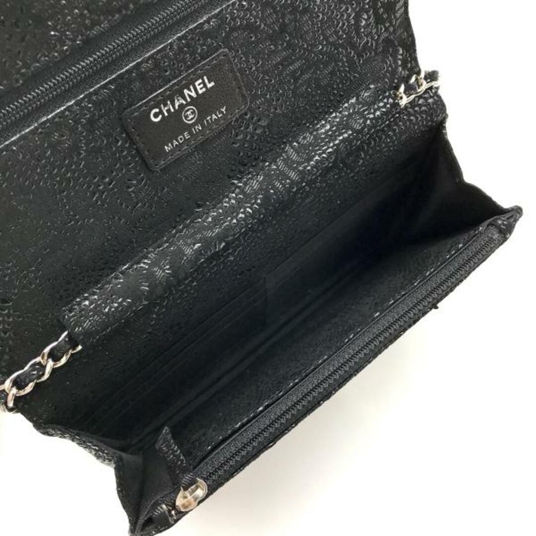 CHANEL(シャネル)のCAHNEL シャネル ココマーク フラワー チェーン ウォレット ショルダー バッグ ブラック 美品 M11943 レディースのファッション小物(財布)の商品写真