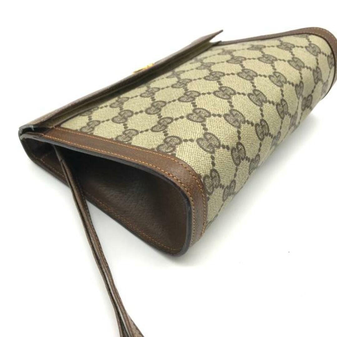 Gucci(グッチ)のGUCCI グッチ GG ロゴ金具 クラッチ セカンド バッグ 茶色 M12015 レディースのバッグ(クラッチバッグ)の商品写真