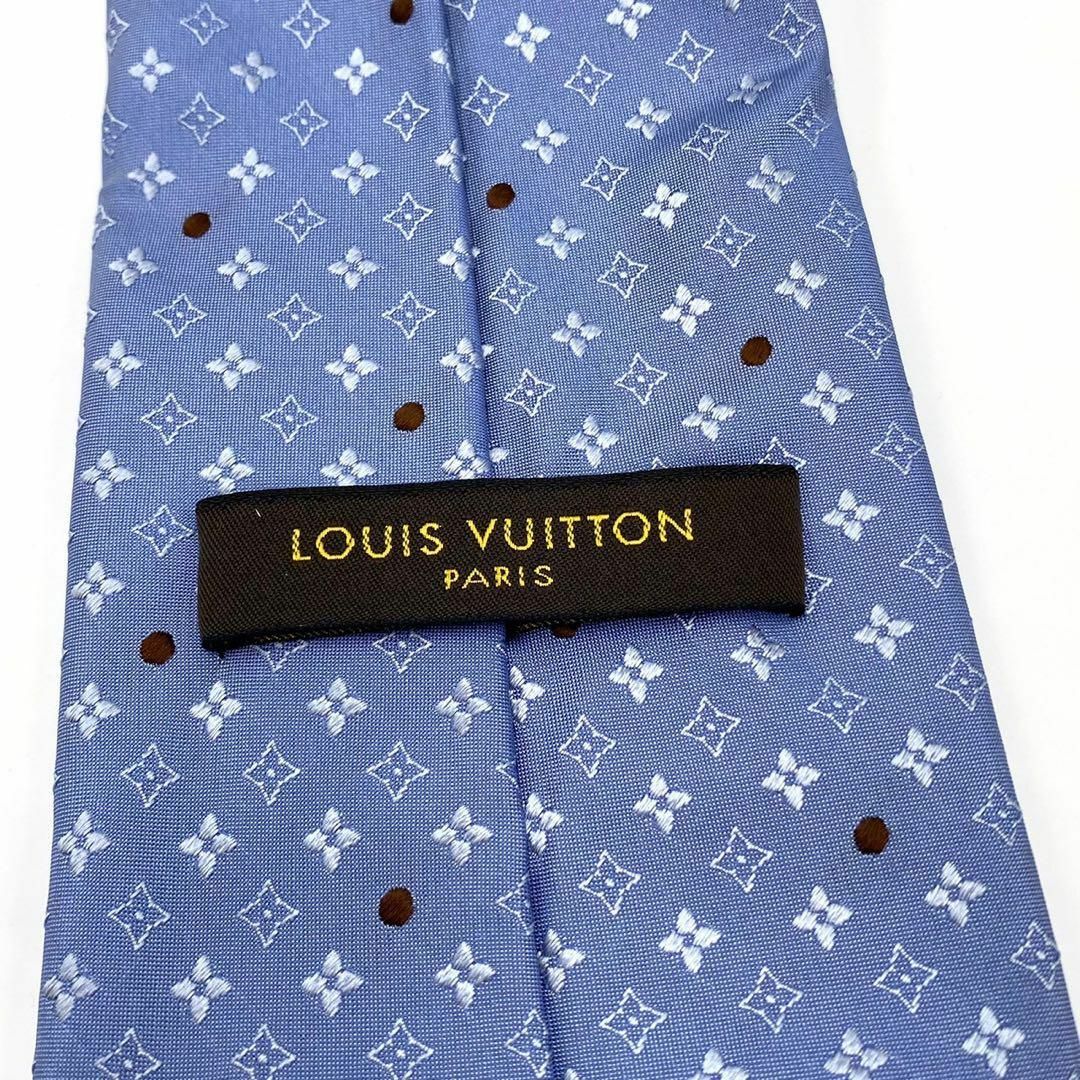 LOUIS VUITTON(ルイヴィトン)の『LOUIS VUITTON』ルイヴィトン 総柄 シルクネクタイ / ブルー メンズのファッション小物(ネクタイ)の商品写真
