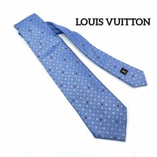 ルイヴィトン(LOUIS VUITTON)の『LOUIS VUITTON』ルイヴィトン 総柄 シルクネクタイ / ブルー(ネクタイ)