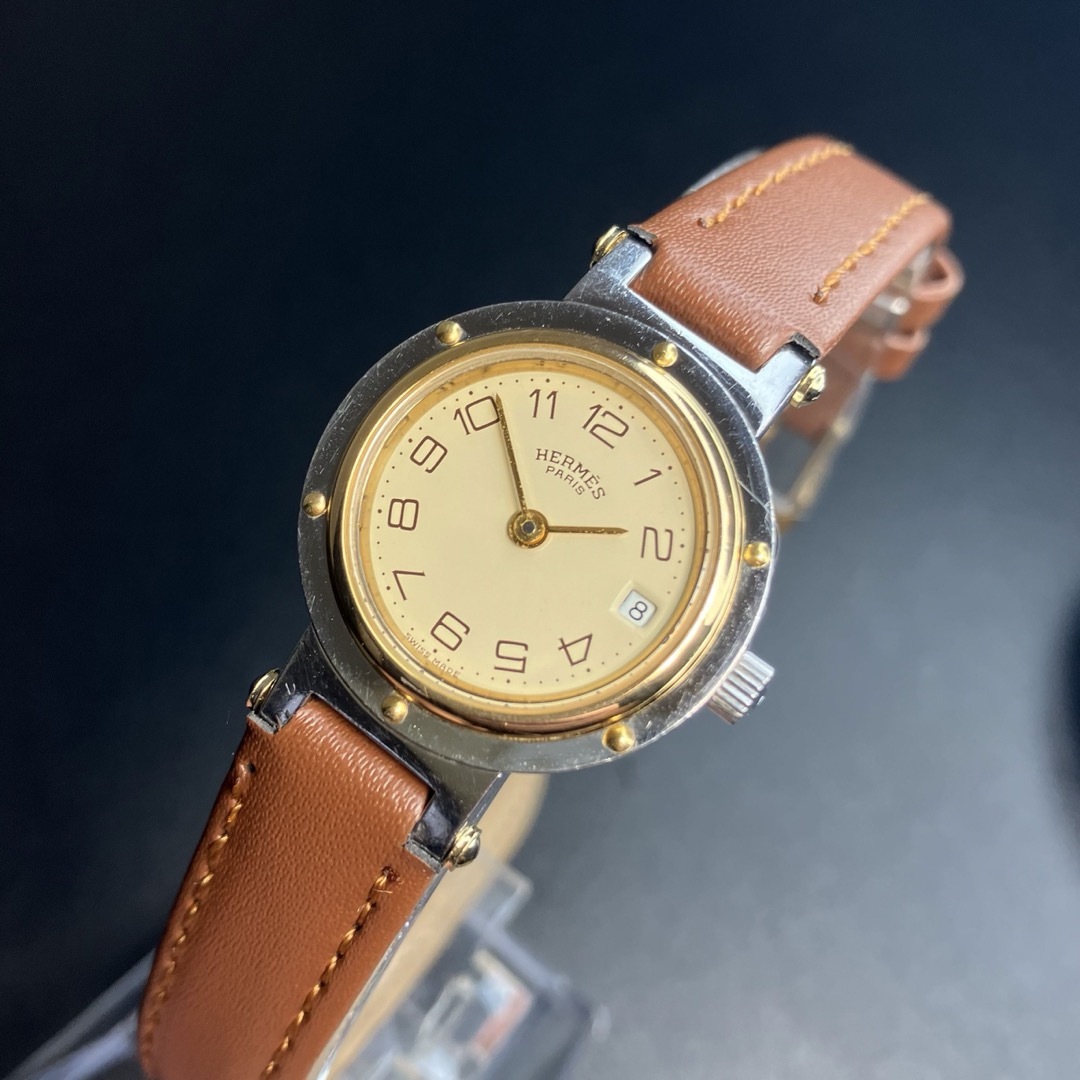 【良品 可動品】エルメス 腕時計 クリッパー ゴールドコンビ Hウォッチ 正規品 | フリマアプリ ラクマ