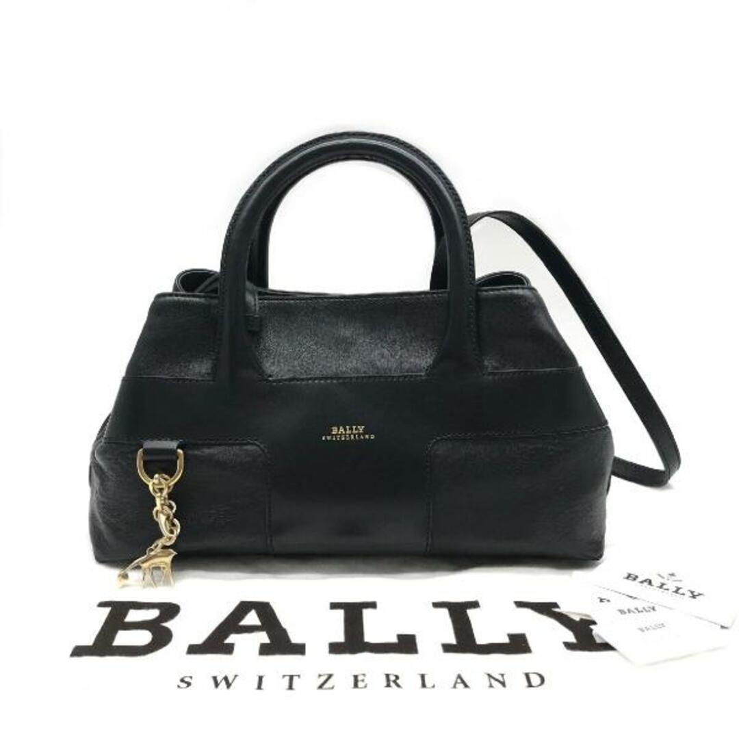 Bally(バリー)の美品 BALLY バリー レザー 2WAY ハンド バッグ ブラック チャーム付き ｍ6088 レディースのバッグ(ハンドバッグ)の商品写真