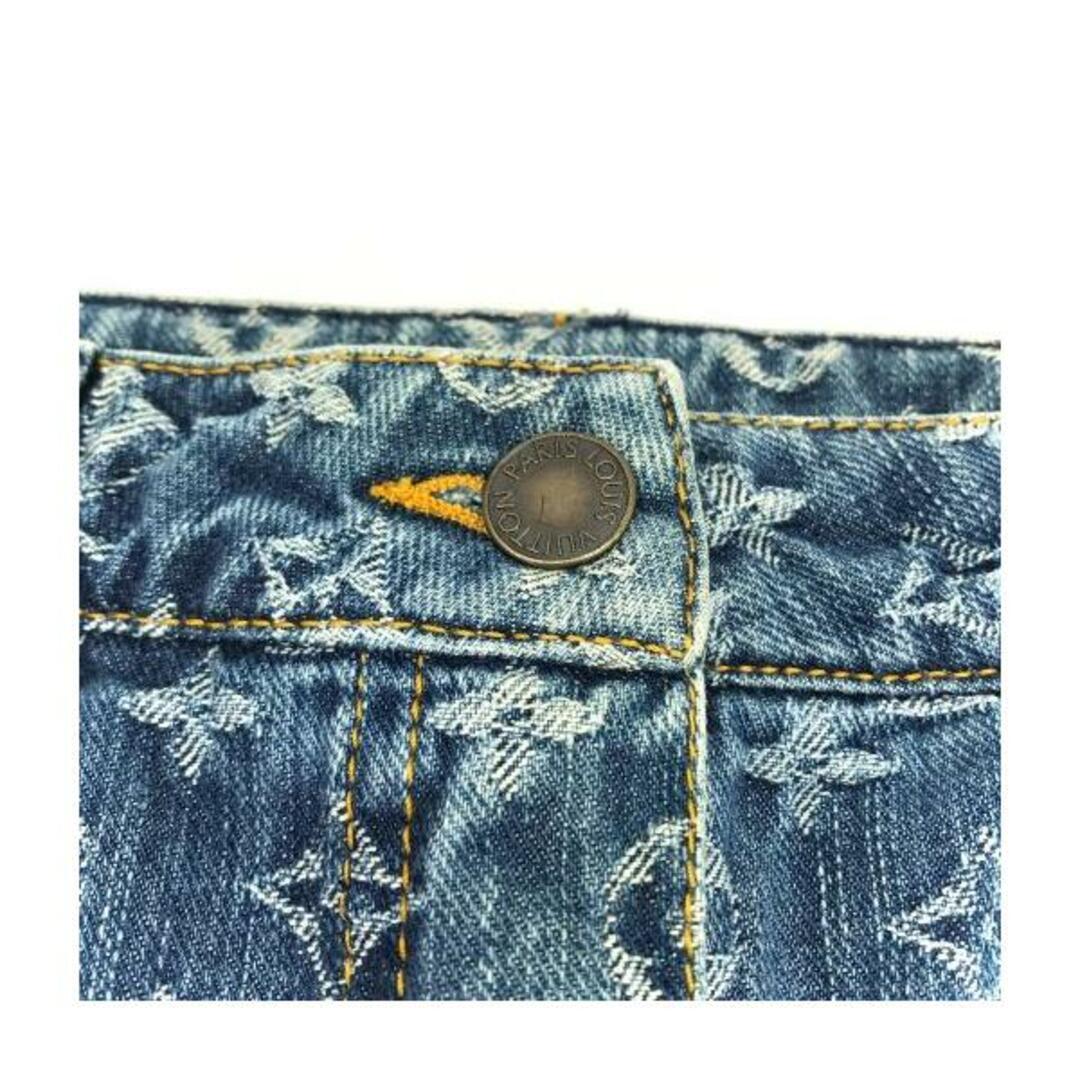 LOUIS VUITTON(ルイヴィトン)の美品 LOUIS VUITTON ルイヴィトン モノグラム デニム ミニ スカート M ブルー m7006 レディースのスカート(ミニスカート)の商品写真