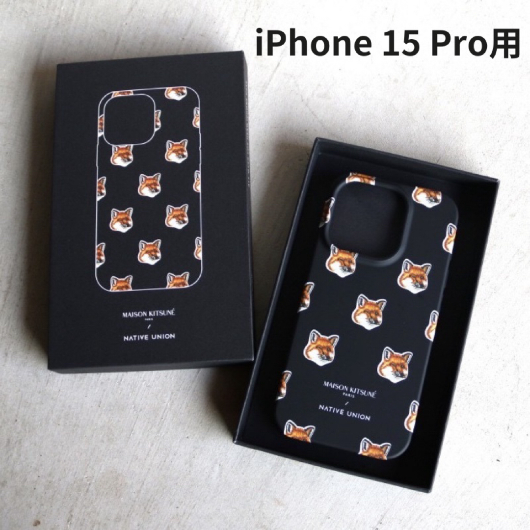 MAISON KITSUNE'(メゾンキツネ)のメゾンキツネ All Over Fox iPhone 15 Pro ケース スマホ/家電/カメラのスマホアクセサリー(iPhoneケース)の商品写真