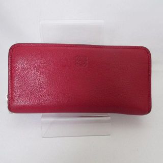 ロエベ(LOEWE)の【正規品・鑑定済】ロエベ　美品　長財布　赤　財布(財布)