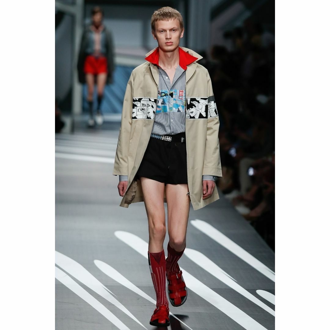 PRADA - 2018SS PRADA ベージュ コットン アメコミ スポーツ PRADA - 2018SS PRADA ベージュ コットン アメコミ スポーツ