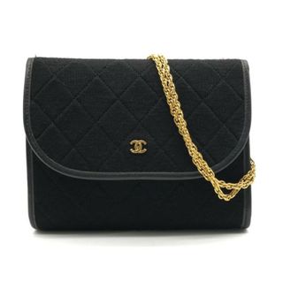 シャネル(CHANEL)の美品 CHANEL シャネル ココマーク ミニ マトラッセ プッシュロック コットンジャージ チェーン ショルダー バッグ m9858(ショルダーバッグ)