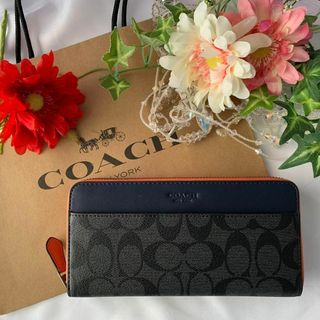 コーチ(COACH) シグネチャー 財布(レディース)（オレンジ/橙色系）の