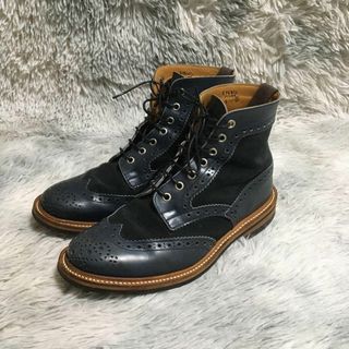 トリッカーズ(Trickers)の美品 トリッカーズ カントリーブーツ MOLTON ウイングチップ 1-17(ブーツ)