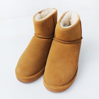 ベアパウ BEARPAW DEMI ショート ムートンブーツ 26/キャメル 靴 【2400013672979】(ブーツ)