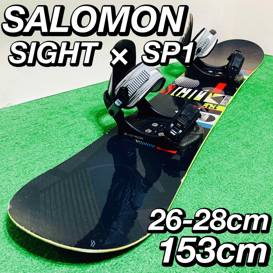 SALOMON(サロモン)の大人気 サロモンセット SIGHT × SP1 スノーボード 初心者 簡単 スポーツ/アウトドアのスノーボード(ボード)の商品写真