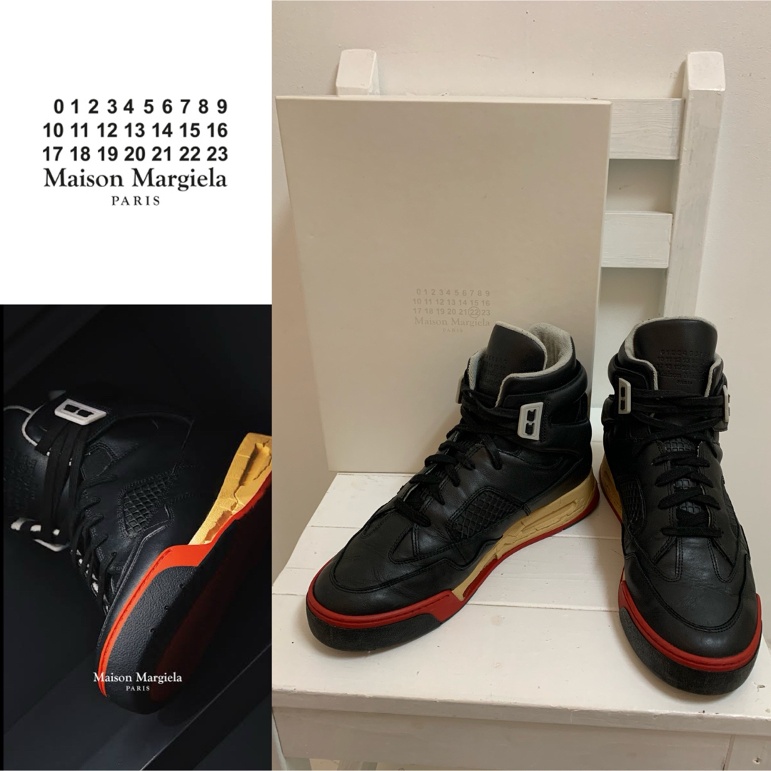 Maison Martin Margiela(マルタンマルジェラ)のMAISON MARGIELA イタリア製 DDSTCK ハイトップスニーカー メンズの靴/シューズ(スニーカー)の商品写真