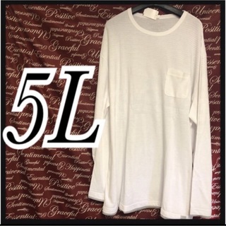 5L・無地ボーダーロンT新品/MCN-105(Tシャツ/カットソー(七分/長袖))