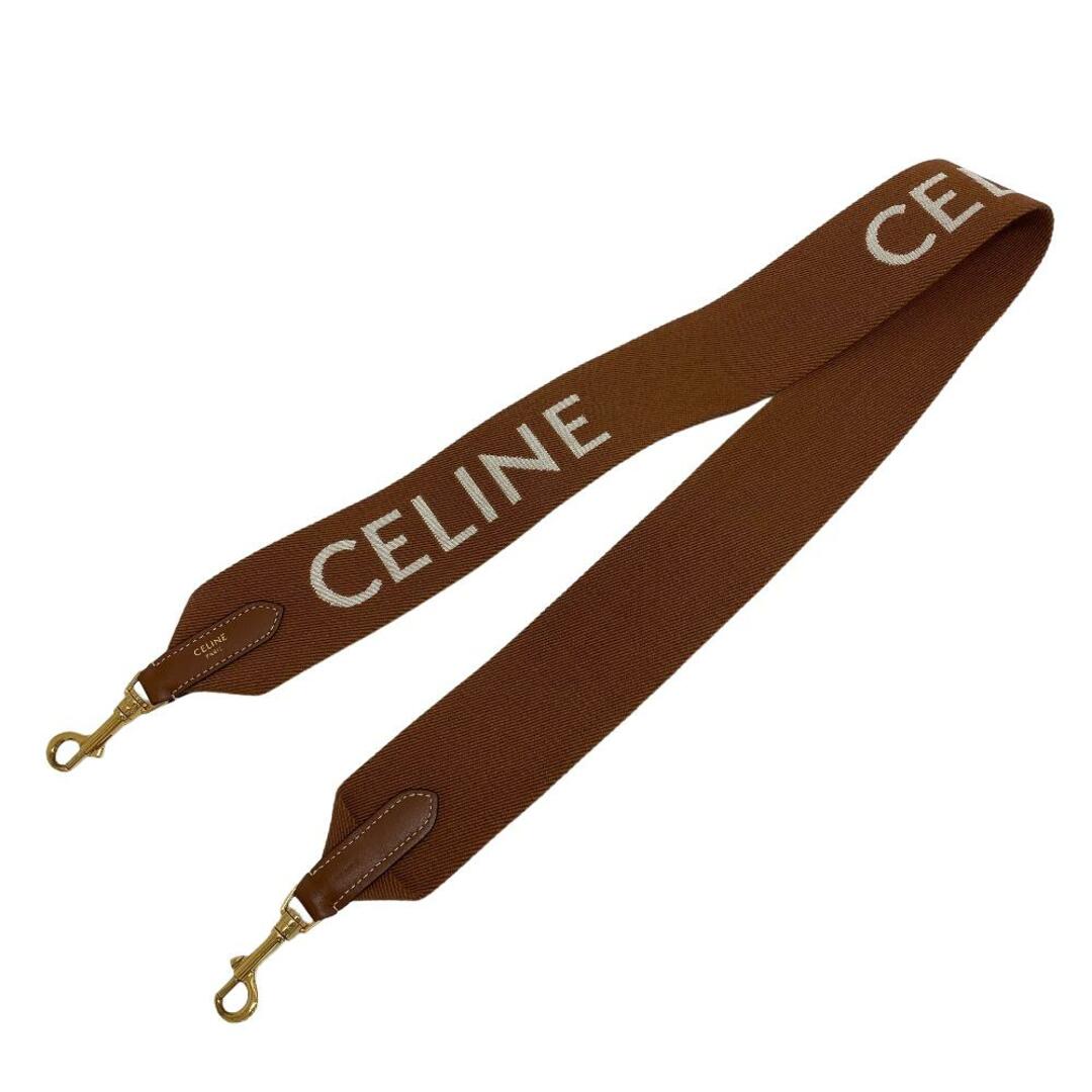 セリーヌ CELINE ショルダーストラップ
 ロゴ S-AN-4212 ブラウンスレシワ毛羽立ち形状